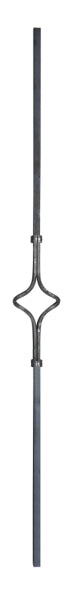 Zierstab 12x12 glatt, H: 900mm (Art. 9050-S)