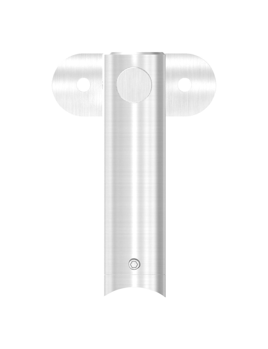 höhenverstellbarer Handlaufhalter mit Halteplatte, zum  Anschrauben des Handlaufs, V2A