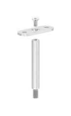 Handlaufstütze zum Schrauben, Stift mit Außengewinde M8 und Handlaufanschlussplatte, V2A
