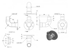 Zeichnung Wandhalter für Rohr Ø 33,7 x 2,0 mm