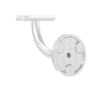verschweißter Handlaufhalter mit Anschlussplatte, zum Anschrauben des Handlaufs, V2A / V4A