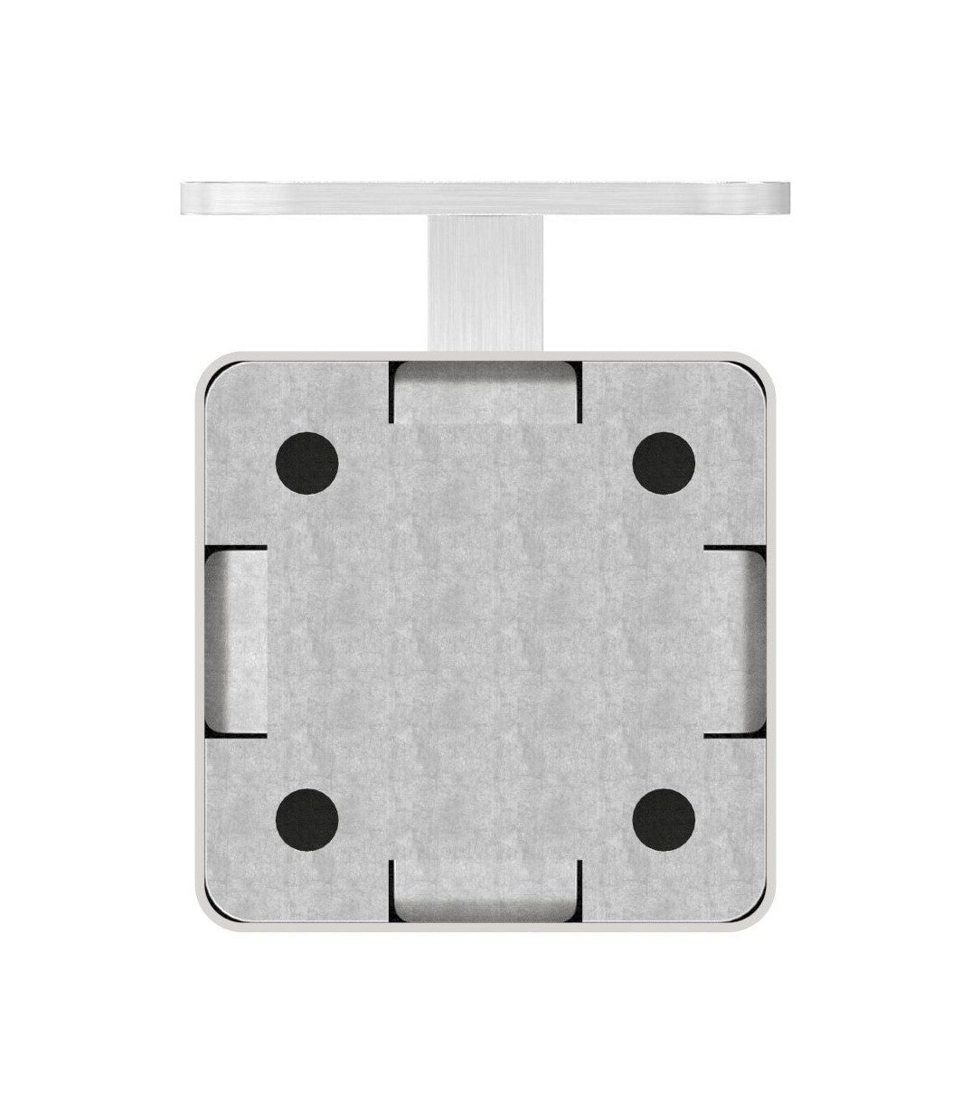 Handlaufhalter mit Cliprosette und Anschlussplatte, zum Anschrauben des Handlaufs, V2A
