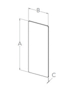 Endkappe zum Aufkleben für Alu-Profil eleganza LIGHT, Holmlast 0.5 -1.0kN, aufgesetzte Montage