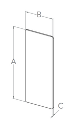 Endkappe zum Aufkleben für Alu-Profil eleganza LIGHT, Holmlast 0.5 -1.0kN, aufgesetzte Montage