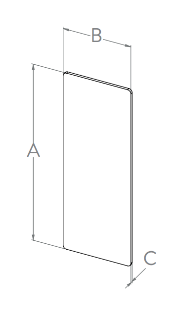 Endkappe zum Aufkleben für Alu-Profil eleganza LIGHT, Holmlast 0.5 -1.0kN, aufgesetzte Montage