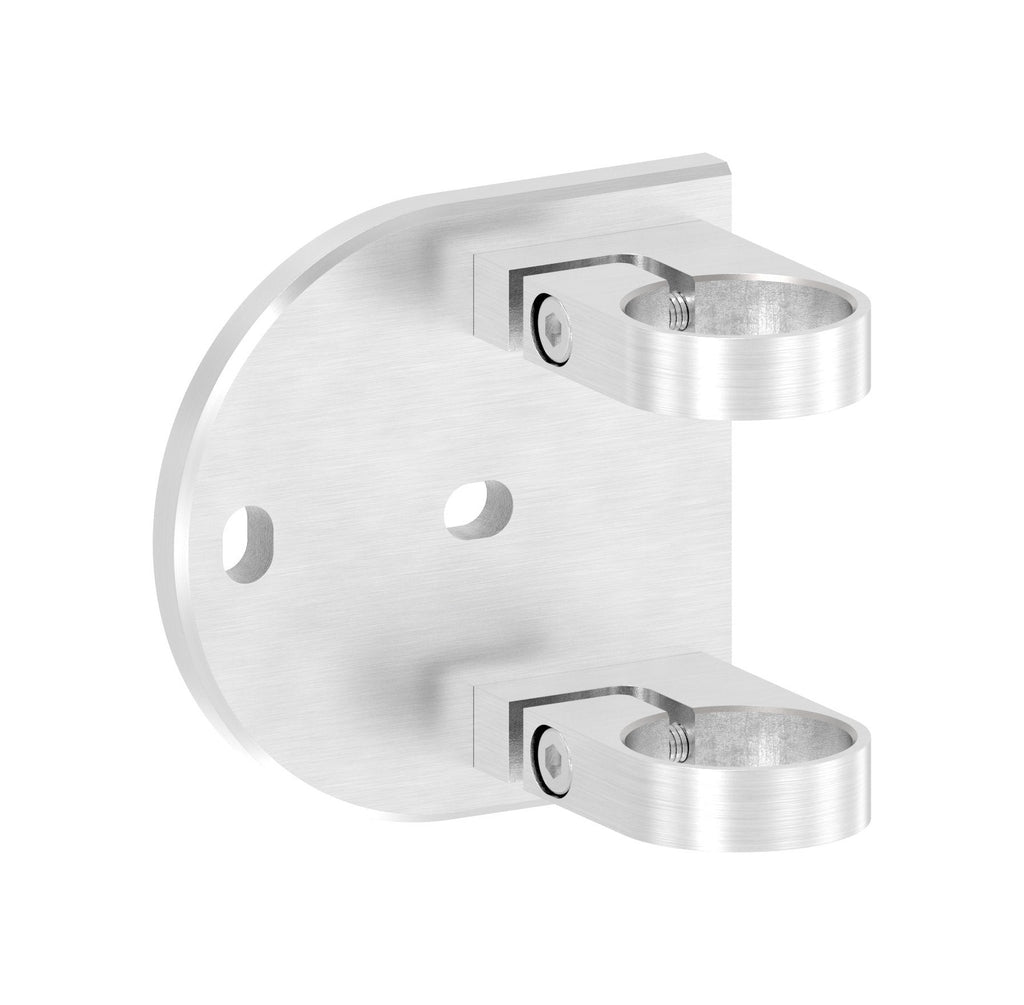 Edelstahl Wandbefestigung für Geländerpfosten zum Spannen, Platte 120 x 120 x 10 mm, V2A