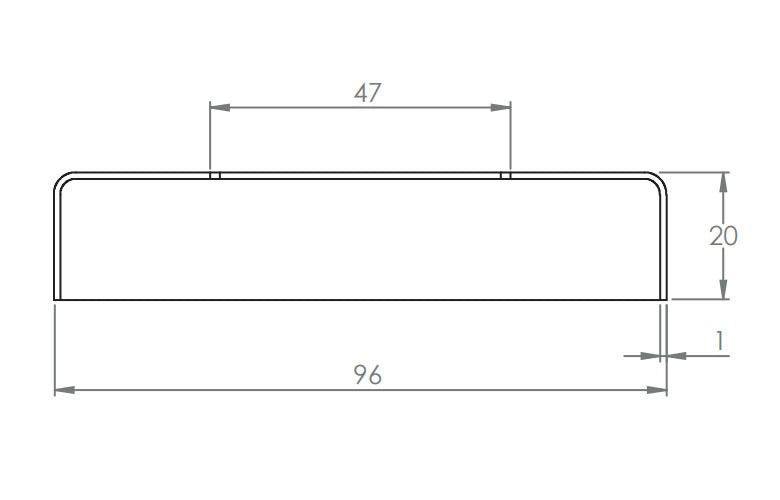 Edelstahl Abdeckrosette für Quadratrohre, mit Mittelbohrung, Längsschliff, V2A