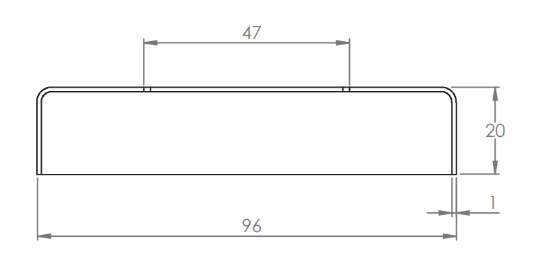 Edelstahl Abdeckrosette für Quadratrohre, mit Mittelbohrung, Längsschliff, V2A