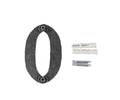 Hausnummer 4mm, gehämmert, Höhe 120mm, Breite 80mm