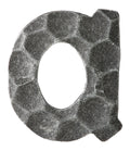 Buchstabe klein, 4mm, gehämmert, Höhe 120mm, Breite 80mm