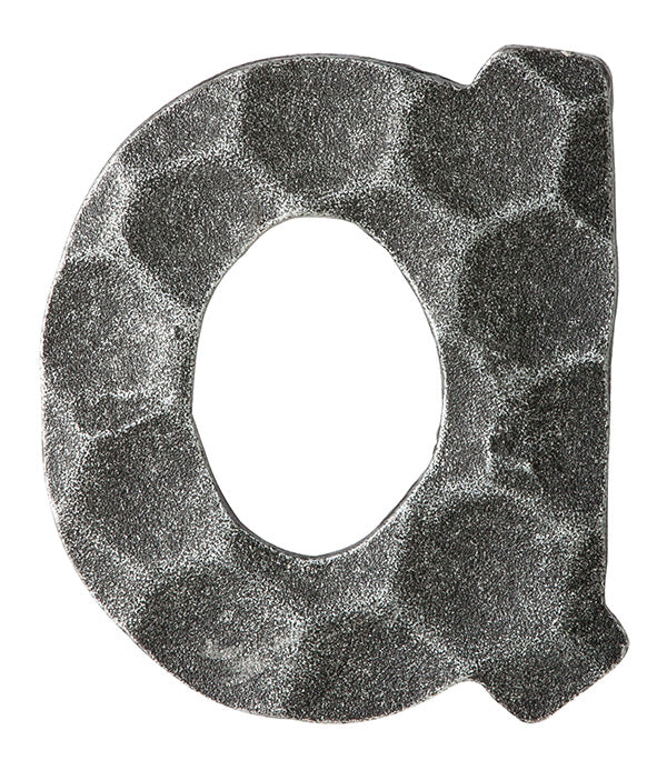 Buchstabe klein, 4mm, gehämmert, Höhe 120mm, Breite 80mm