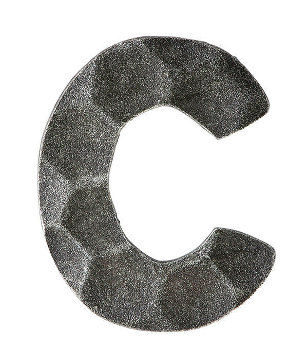 Buchstabe klein, 4mm, gehämmert, Höhe 120mm, Breite 80mm