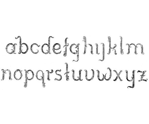 Buchstabe klein 12x5mm, Höhe 100mm, Breite 80mm