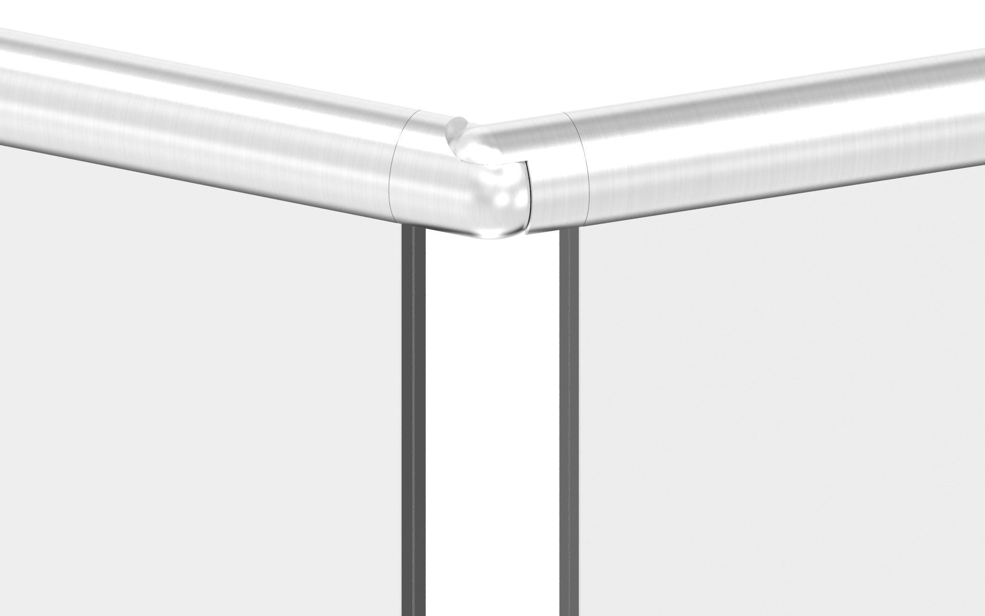 flexibler Verbinder für Rund-Nutrohr, seitwärts 90-180°, V4A