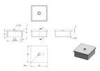Zeichnung Rohrabschlussstopfen für Rohr 60 x 60 x 2,0 mm mit Innengewinde M8