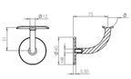 verschweißter Handlaufhalter mit Anschlussplatte, zum Anschrauben des Handlaufs, V2A / V4A