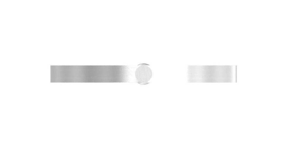 Designstab mit flachem Edelstahlring, Länge 1000 mm, V2A