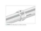 Handlauferhöhung für Rohr Ø 42,4 x 2,0 mm, geeignet zur nachträglichen Montage, V2A / V4A