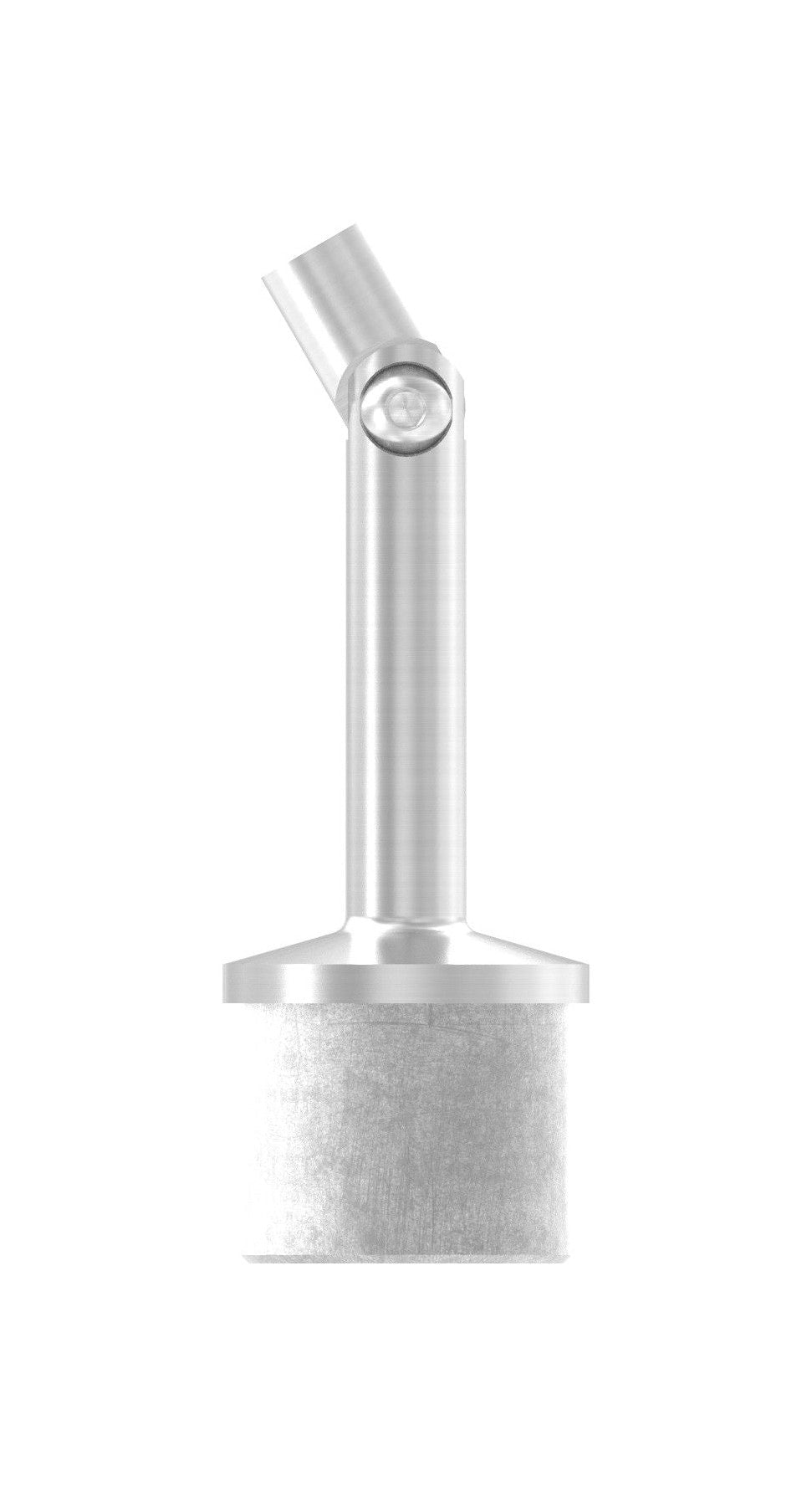 Handlaufstütze Edelstahl aus einem Stück, mit Gelenkstift, zum Anschweißen des Handlaufs, V2A / V4A