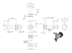 Zeichnung Handlaufhalter mit Halteplatte flach