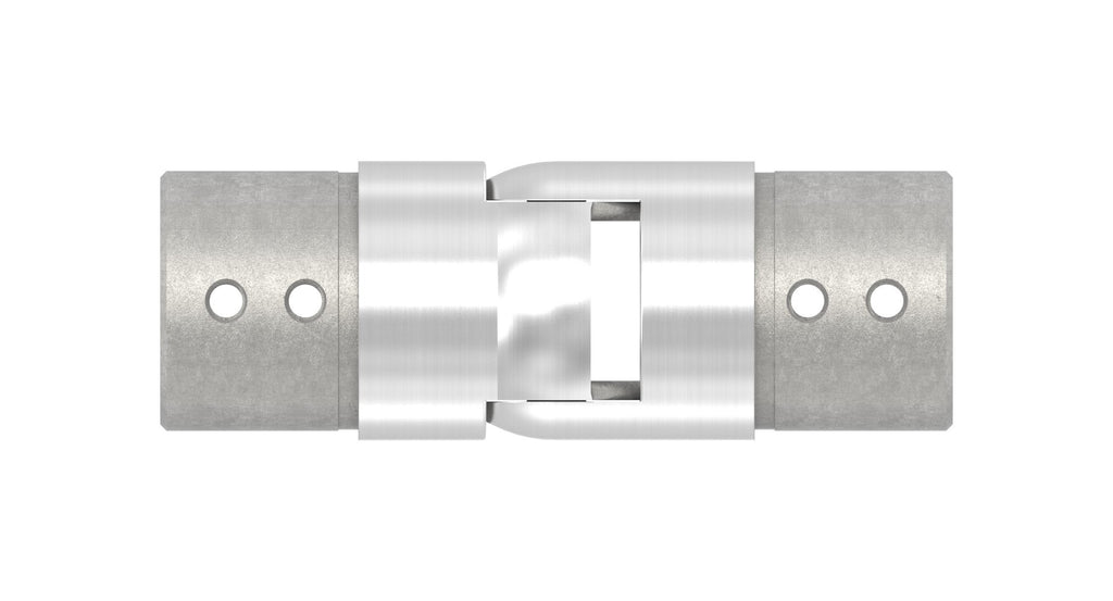 flexibler Verbinder für Rund-Nutrohr, aufwärts 25-55°, V2A / V4A