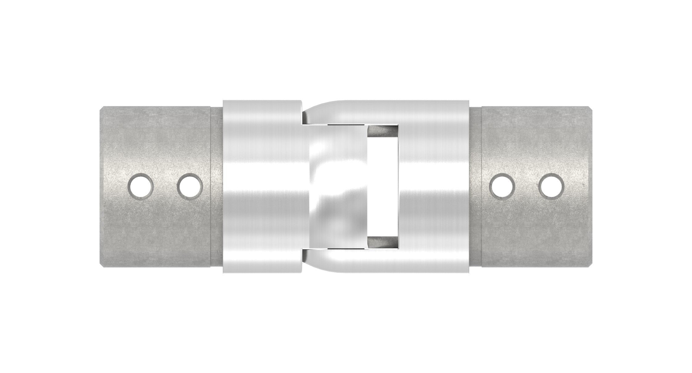 flexibler Verbinder für Rund-Nutrohr, aufwärts 25-55°, V2A / V4A