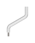 Bügel Edelstahl 2 x 30° gebogen, 360° drehbar,1 x Außengewinde, 1 x Innengewinde, V2A