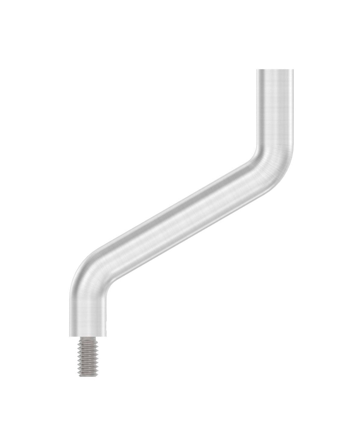 Bügel Edelstahl 2 x 30° gebogen, 360° drehbar,1 x Außengewinde, 1 x Innengewinde, V2A