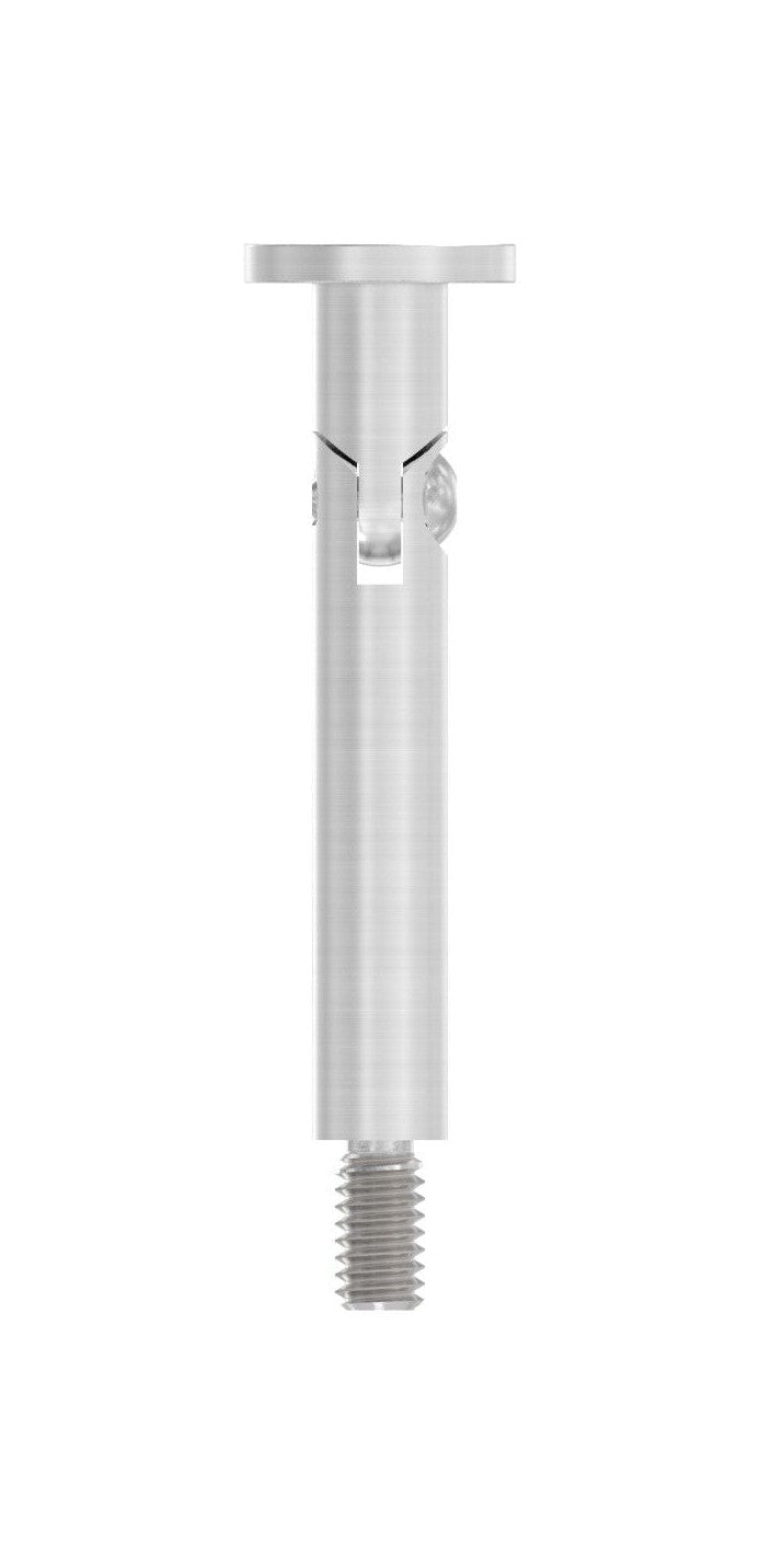Handlaufstütze zum Schrauben, Gelenkstift mit Außengewinde M8 und Handlaufanschlussplatte, V2A
