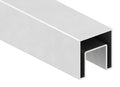 Edelstahl Quadrat-Nutrohr 40 x 40 x 1,5 mm, mit Nut 24 x 24 mm, V2A / V4A