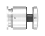 Glaspunkthalter Ø 52 mm mit Gewindestift, Klemmbereich 12,00 - 25,52 mm, verstellbarer Wandabstand 3