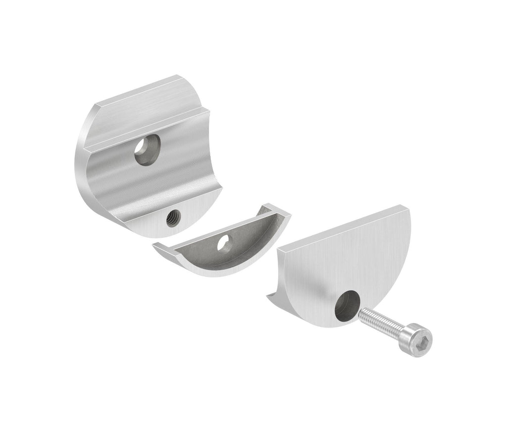 Wandhalter für Laufschiene, zum Klemmen, für Glasschiebetürsystem, V2A