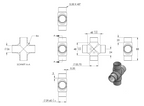 Zeichnung Kreuzstück für Rohr Ø 33,7 x 2,0 mm