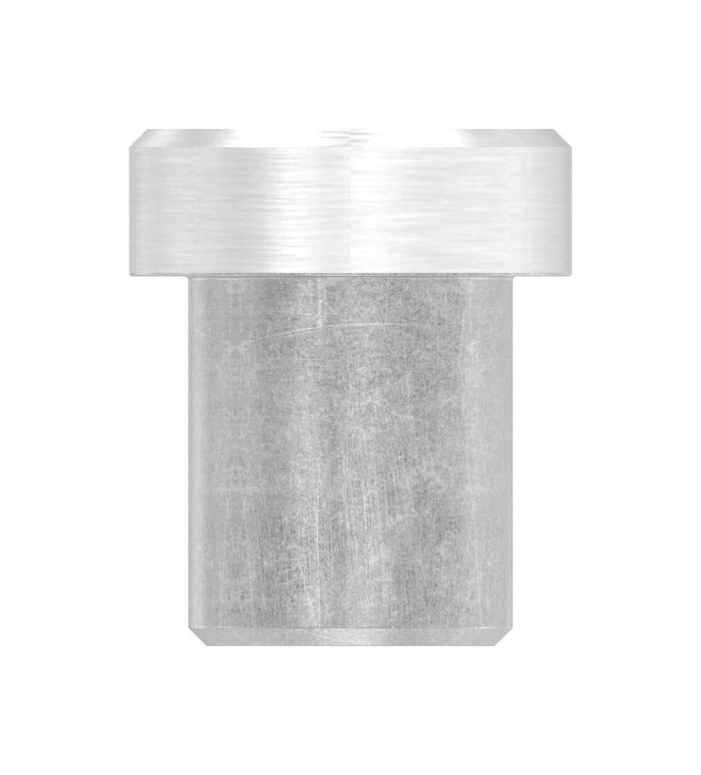 Edelstahl Rohrabschlussstopfen flach, Vollmaterial, zum Einkleben, V2A