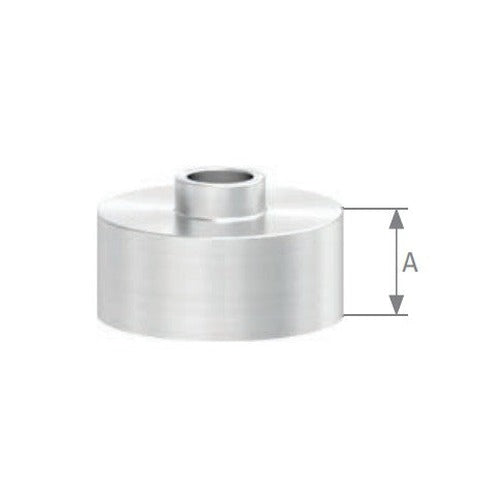 Glaspunkthalter Ø 30 mm selbst zusammenstellen, Unterteil mit Durchgangsbohrung, V2A