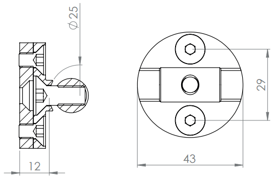 Wandhalter für Laufschiene an Holz-/Betonwänden, für Glasschiebetürsystem, V2A
