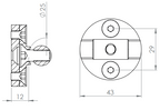 Wandhalter für Laufschiene an Holz-/Betonwänden, für Glasschiebetürsystem, V2A