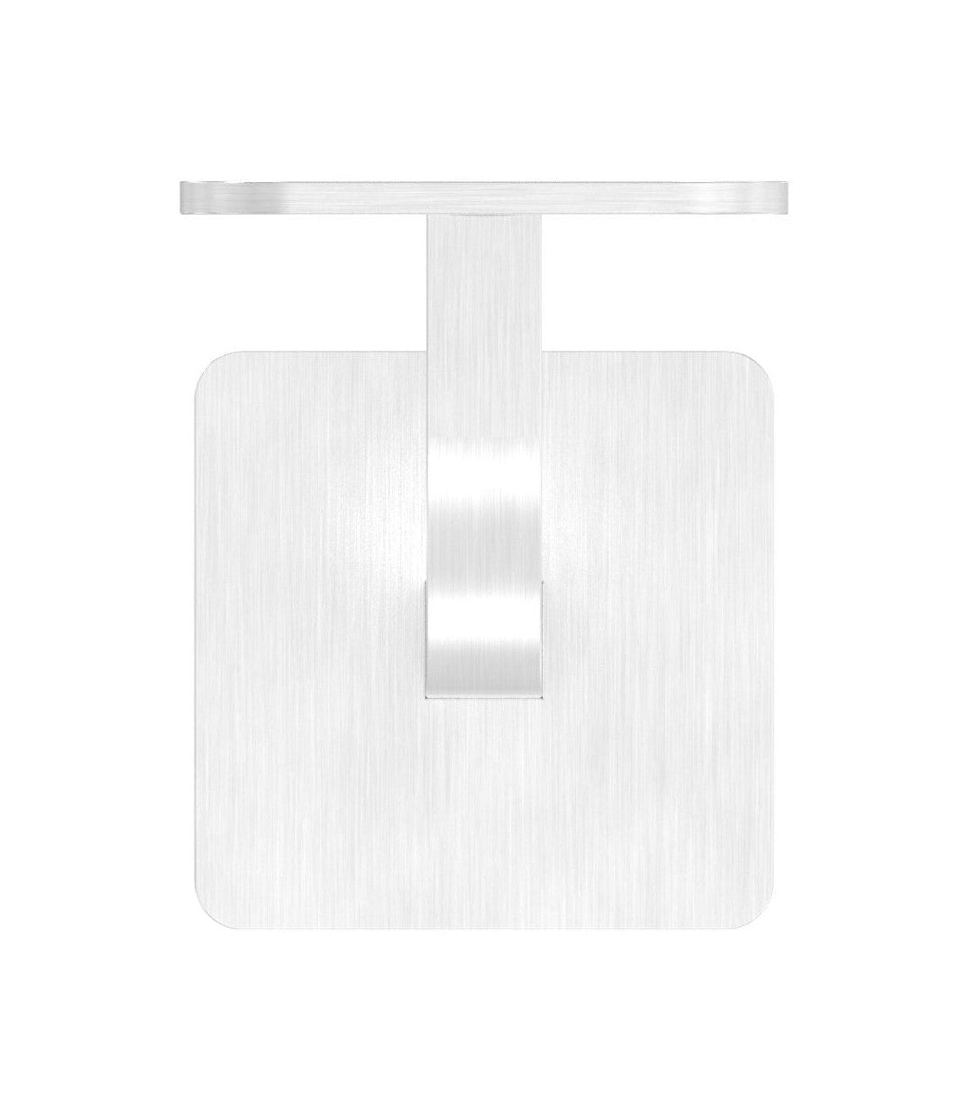 Handlaufhalter mit Cliprosette und Anschlussplatte, zum Anschrauben des Handlaufs, V2A