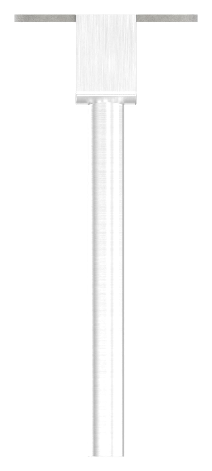 Stift mit Anschlussplatte für LED-Handlauf, hohl, V2A