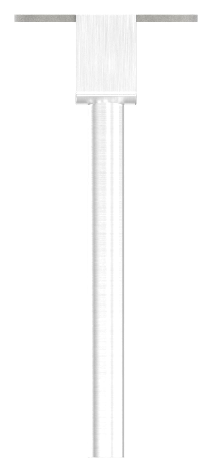 Stift mit Anschlussplatte für LED-Handlauf, voll, V2A