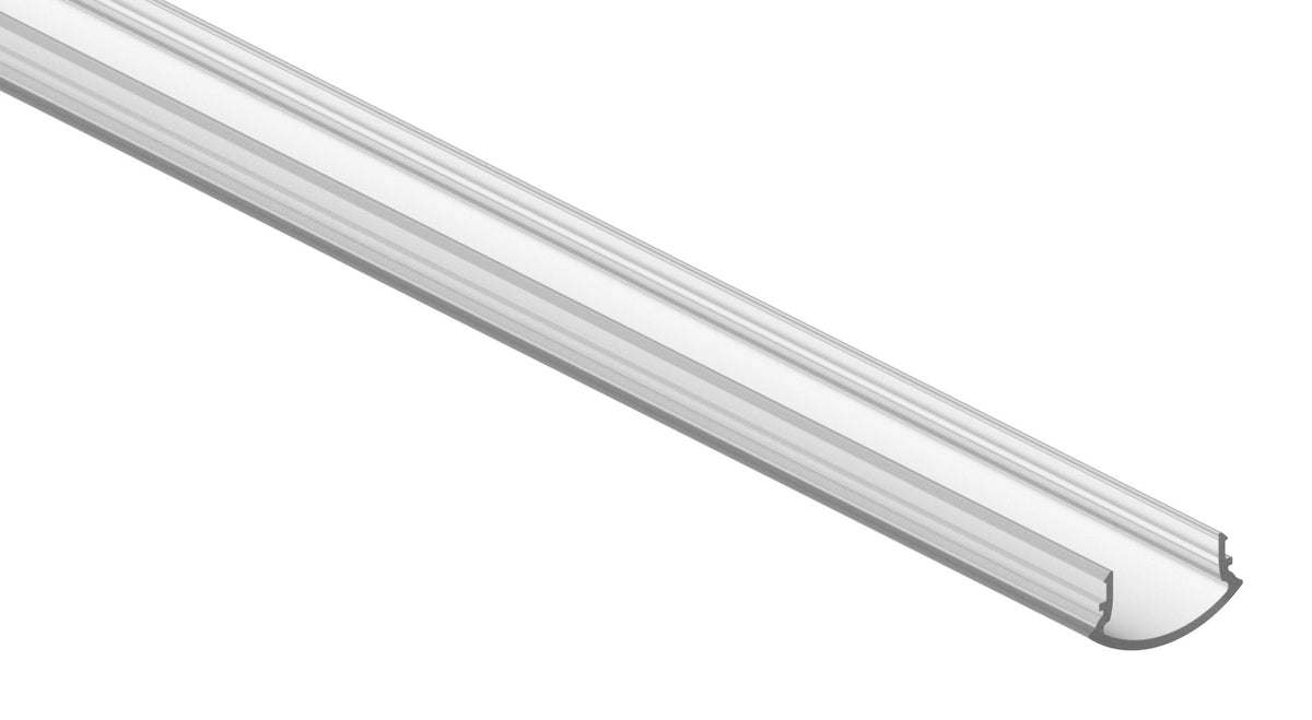 LED-Nutrohr LUNORA®, Kunststoffabdeckung diffus für Rund-Nutrohr 42,4mm, PMMA, L: 6000mm