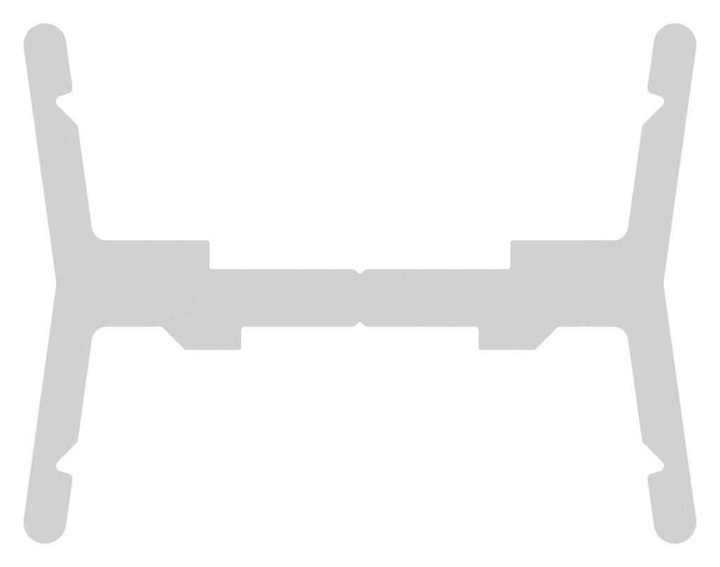 LED-Nutrohr LUNORA®, Aluminium Trägerprofil zum Wenden, für Rund-Nutrohr 42,4mm, L: 6000mm