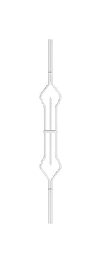 Zierstab, mit 2 x Gewinde M6 für Zierelemente, Länge 900 mm, V2A