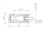 Querstabhalter Ø 22 mm, für 90° Außenecke, mit Durchgangsbohrung, V2A / V4A