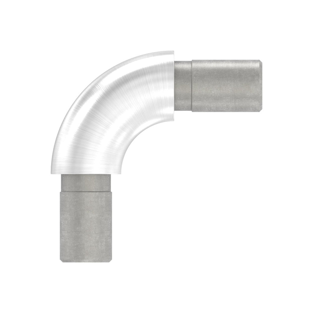 Rohrverbinder 90° zum Stecken oder Kleben, für Rohr 12 x 1,5 mm, V2A