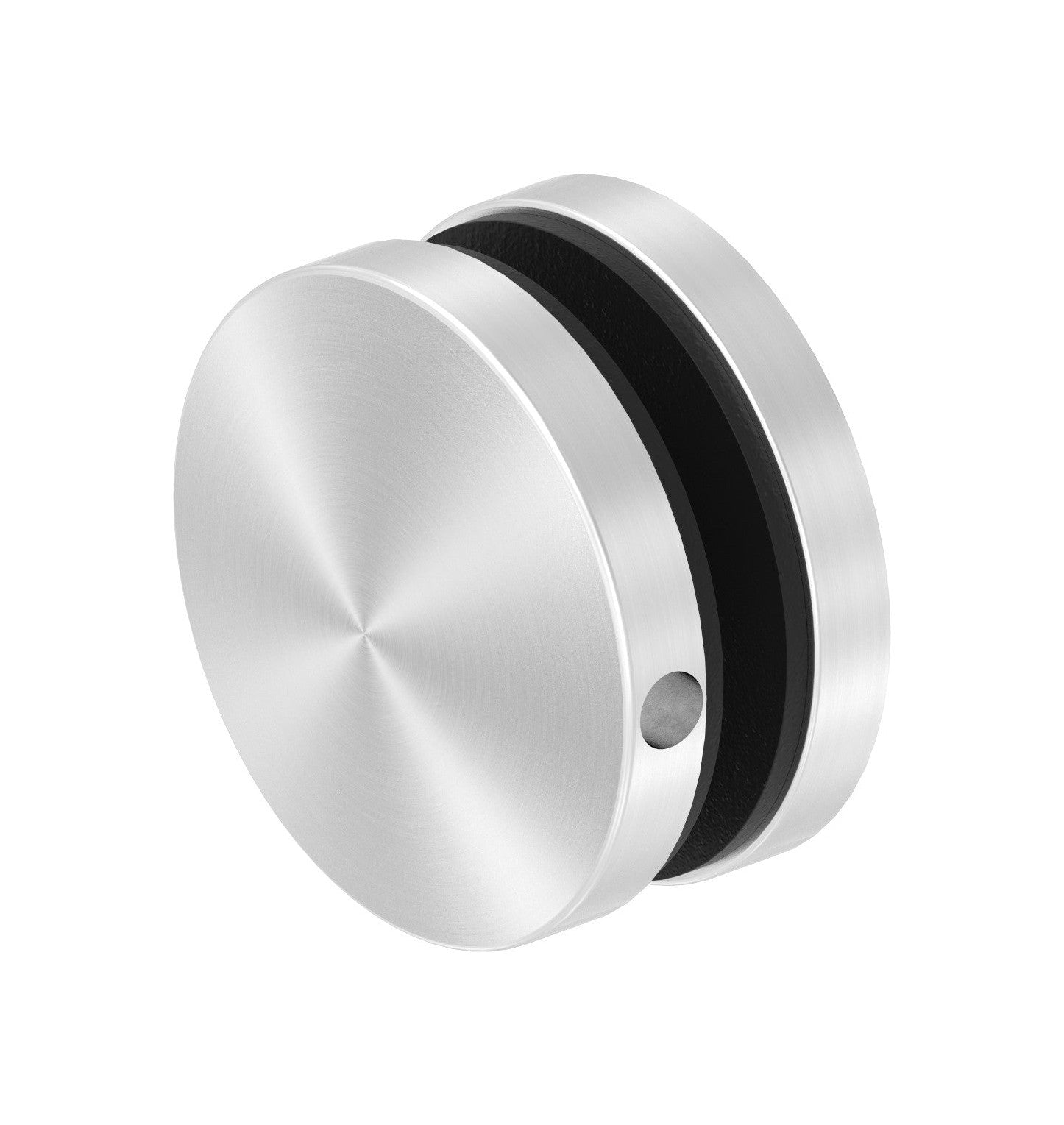 BRENK-fix® Glaspunkthalter Ø 52 mm, Ober- und Unterteil, mit Gewindestift / Alu, V2A