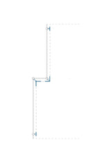 Montagebeispiel mit 2 x Wandbefestigung Endhalterung und je 1 x Wandbefestigung an Außen- und Innenecke