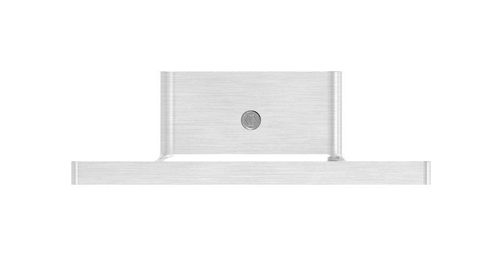 Edelstahl Wand- und Bodenanker für Quadratrohre, 4 gesenkte Bohrungen, geschliffen, V2A