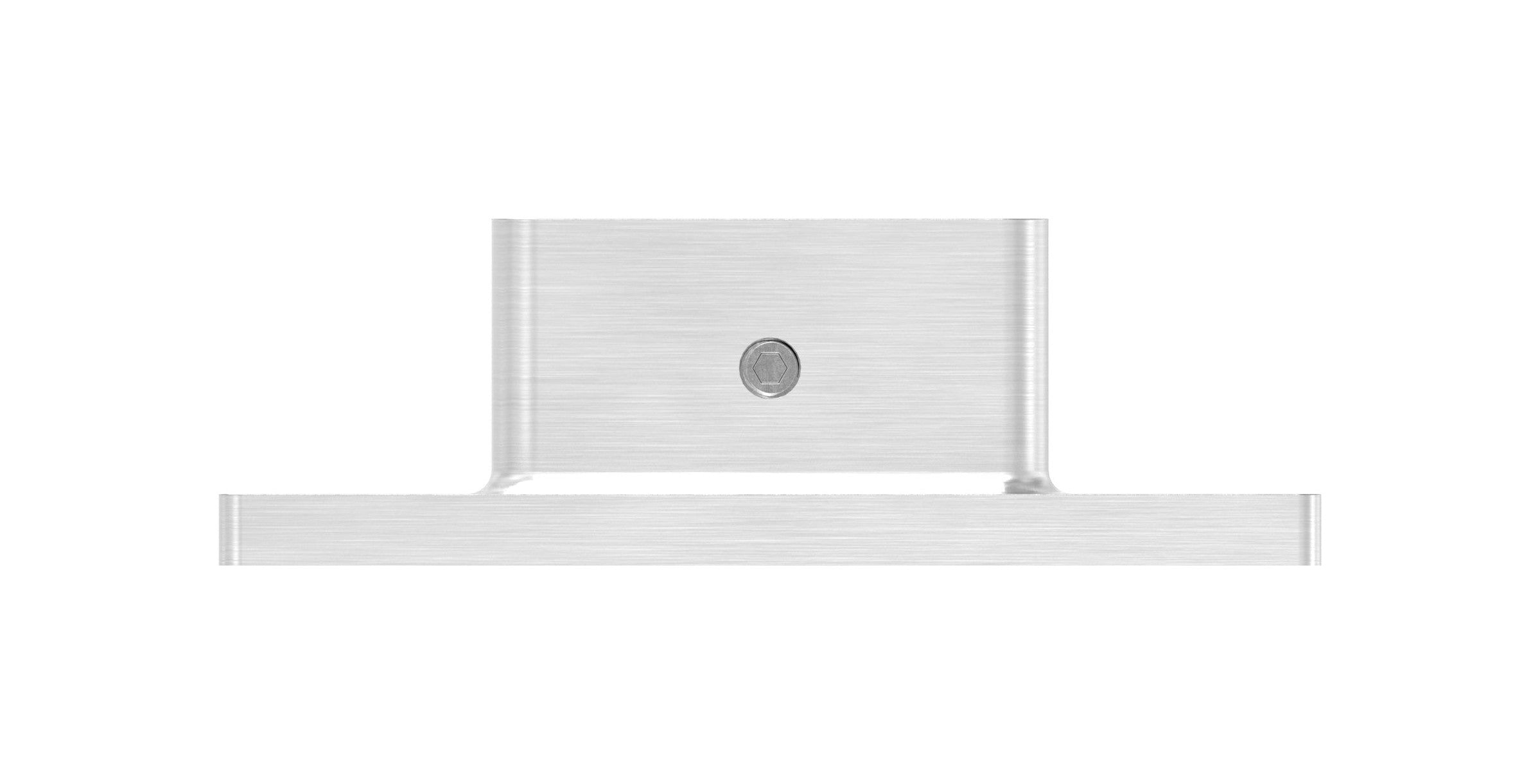 Edelstahl Wand- und Bodenanker für Quadratrohre, 4 gesenkte Bohrungen, geschliffen, V2A