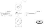 Zeichnung Unterteil A = 5 mm, mit Durchgangsbohrung